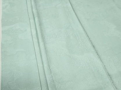 平和屋着物●上質な色無地　立波吉祥花地紋　錆青磁色　正絹　逸品　未使用　CABC7023yc