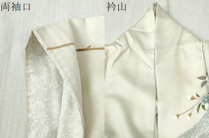 平和屋着物●訪問着　友禅　遠山枝桜文　たたき染め　正絹　逸品　CABC7027yc