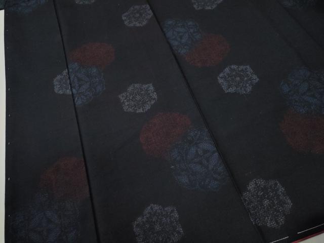 平和屋着物●結城紬　亀甲花文　正絹　逸品　未使用　CABC7029yc