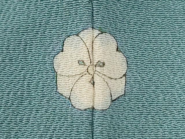 平和屋着物●松尾光琳　色留袖　刺繍　芝草兎草花文　銀彩　鬼しぼ縮緬　正絹　逸品　CABC7031yc