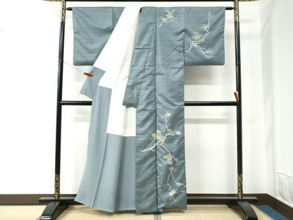 平和屋着物●訪問着　白山紬　楓　暈し染め　正絹　逸品　CABC7036yc