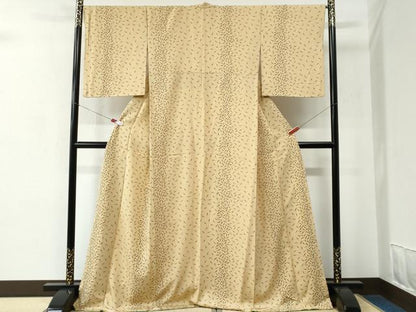 平和屋着物●上質な小紋　成り物　ロング丈　正絹　逸品　CABC7041yc