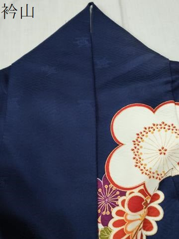 平和屋着物●豪華振袖　駒刺繍　吉祥梅文　金彩　正絹　逸品　CABC7044yc