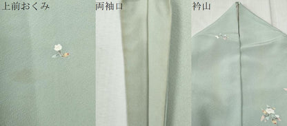 平和屋着物●上質な小紋　友禅　枝花文　正絹　逸品　CABC7045yc