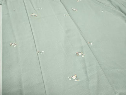 平和屋着物●上質な小紋　友禅　枝花文　正絹　逸品　CABC7045yc