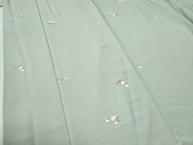 平和屋着物●上質な小紋　友禅　枝花文　正絹　逸品　CABC7045yc