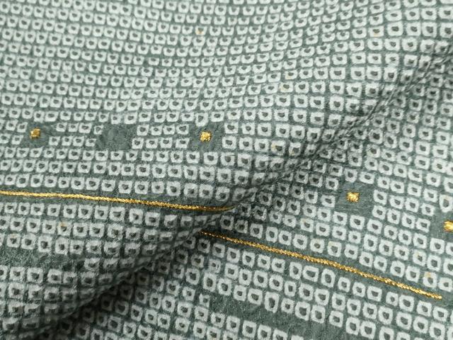 平和屋着物●訪問着　総絞り　刺繍　吉祥文　金糸　正絹　逸品　CABC7050yc