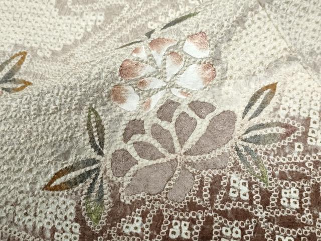 平和屋着物●訪問着　総絞り　刺繍　流水御所車吉祥花文　暈し染め　やまと誂製　正絹　逸品　未使用　CABC7059yc