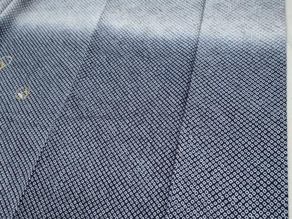平和屋着物●訪問着　総絞り　総刺繍　雪輪草花文　暈し染め　金彩　正絹　逸品　未使用　CABC7061yc