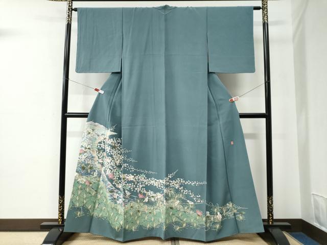 平和屋着物●本加賀友禅作家　前川 哲　色留訪問着　花松文　さが美扱い　正絹　逸品　未使用　CABC7070yc