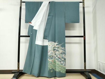 平和屋着物●本加賀友禅作家　前川 哲　色留訪問着　花松文　さが美扱い　正絹　逸品　未使用　CABC7070yc