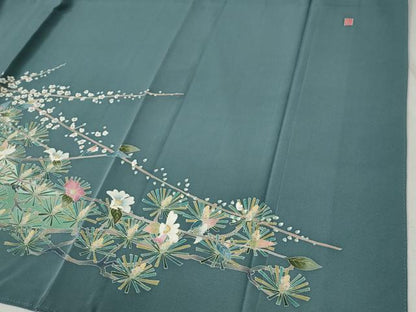 平和屋着物●本加賀友禅作家　前川 哲　色留訪問着　花松文　さが美扱い　正絹　逸品　未使用　CABC7070yc