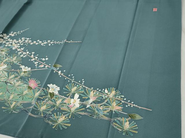 平和屋着物●本加賀友禅作家　前川 哲　色留訪問着　花松文　さが美扱い　正絹　逸品　未使用　CABC7070yc