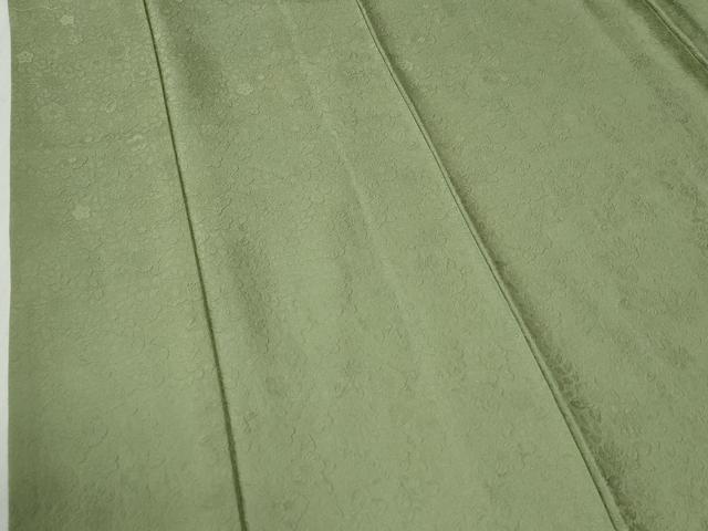 平和屋着物●上質な色無地　辻が花地紋　青丹色　正絹　逸品　CABC7073yc