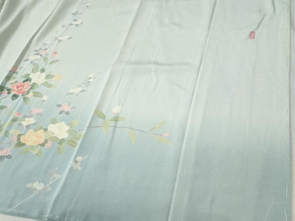 平和屋着物●訪問着　友禅　作家物　枝花文　暈し染め　正絹　逸品　CABC7076yc