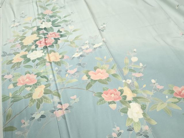 平和屋着物●訪問着　友禅　作家物　枝花文　暈し染め　正絹　逸品　CABC7076yc