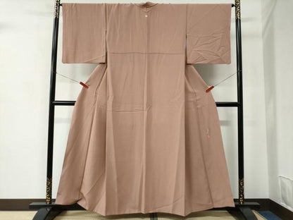 平和屋着物●本草木染作家　瑞寶　色無地　ときがら茶色　正絹　逸品　CABC7078yc