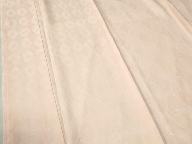 平和屋着物●上質な色無地　吉祥花地紋　一斤染色　正絹　逸品　未使用　CABC7080yc