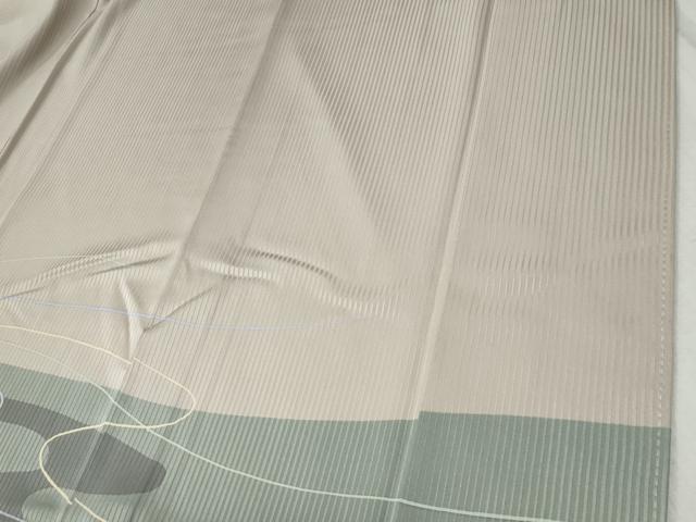 平和屋着物●訪問着　よろけ縞　正絹　逸品　CABC7083yc