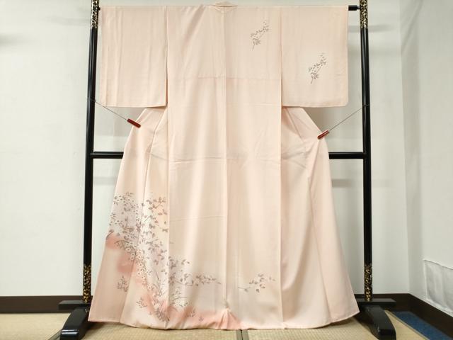 平和屋着物●訪問着　籬枝花文　暈し染め　正絹　逸品　CABC7085yc