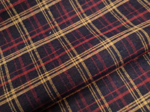 平和屋着物●上質な紬　格子柄　正絹　逸品　CABC7086yc
