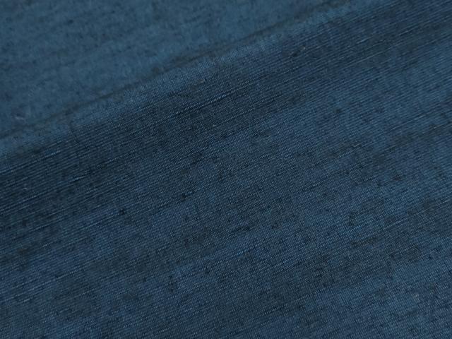 平和屋着物●男性　紬　アンサンブル　色無地　濃紺地　羽裏：虎　正絹　逸品　CABC7093yc