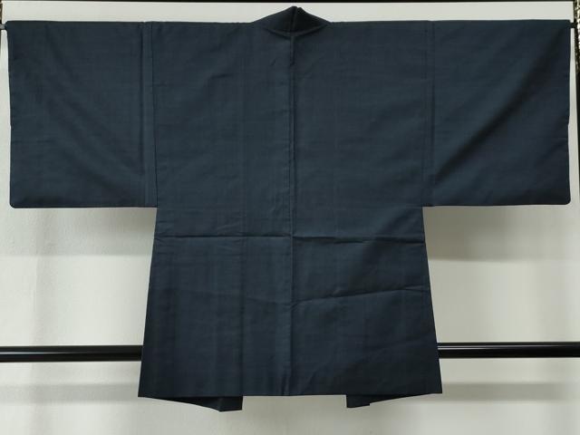 平和屋着物●男性　本場大島紬　アンサンブル　格子　正絹　逸品　CABC7094yc