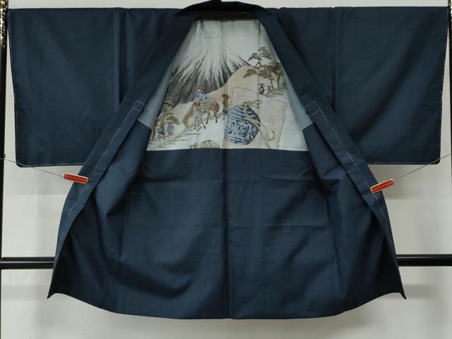 平和屋着物●男性　紬　アンサンブル　100亀甲　総詰め　正絹　逸品　未使用　CABC7095yc
