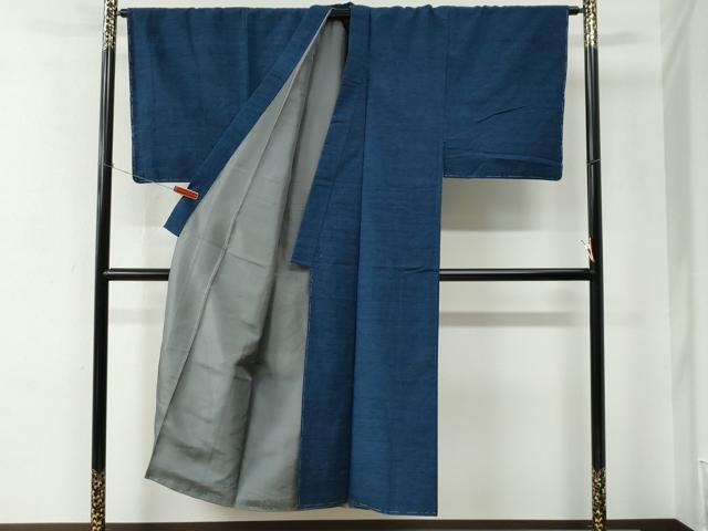 平和屋着物●男性　紬　アンサンブル　霞文　羽裏：虎　正絹　逸品　未使用　CABC7096yc