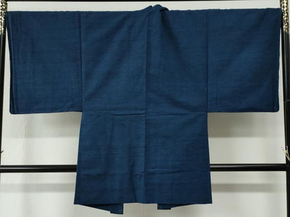 平和屋着物●男性　紬　アンサンブル　霞文　羽裏：虎　正絹　逸品　未使用　CABC7096yc