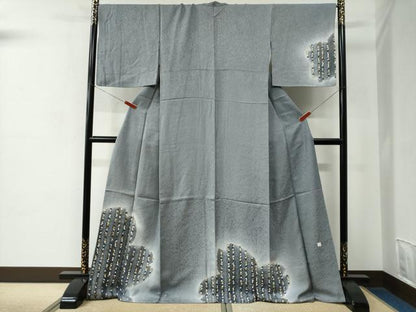 平和屋着物●染色作家　林淳一　訪問着　刺繍　舞桜文　暈し染め　金彩　さが美扱い　正絹　逸品　CABC7100yc