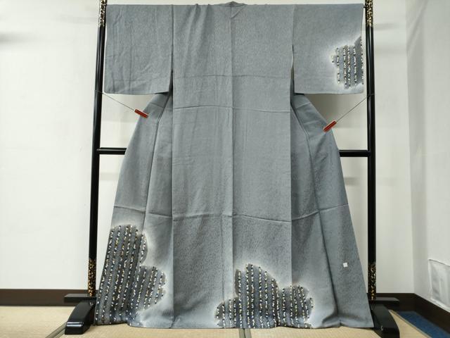 平和屋着物●染色作家　林淳一　訪問着　刺繍　舞桜文　暈し染め　金彩　さが美扱い　正絹　逸品　CABC7100yc