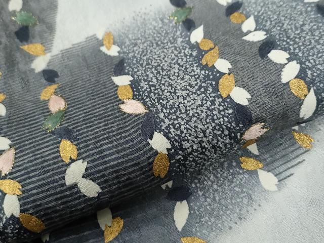 平和屋着物●染色作家　林淳一　訪問着　刺繍　舞桜文　暈し染め　金彩　さが美扱い　正絹　逸品　CABC7100yc