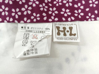 平和屋着物●H・L（アッシュエル）　HENRI-LUC CHAPUIS　小紋　枝橘菊牡丹花文　洗える着物　CABC7101yc