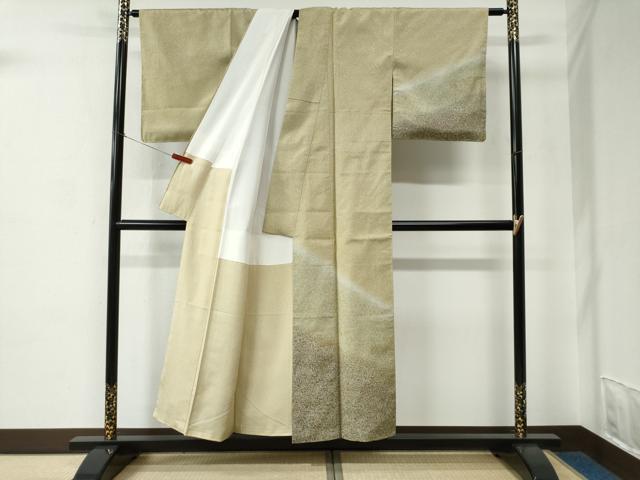平和屋着物●訪問着　本場染大島紬　作家物　吉祥文　正絹　逸品　CABC7103yc 平和屋着物○訪問着 本場染大島紬 作家物 吉祥文 正絹 逸品 CABC7103yc