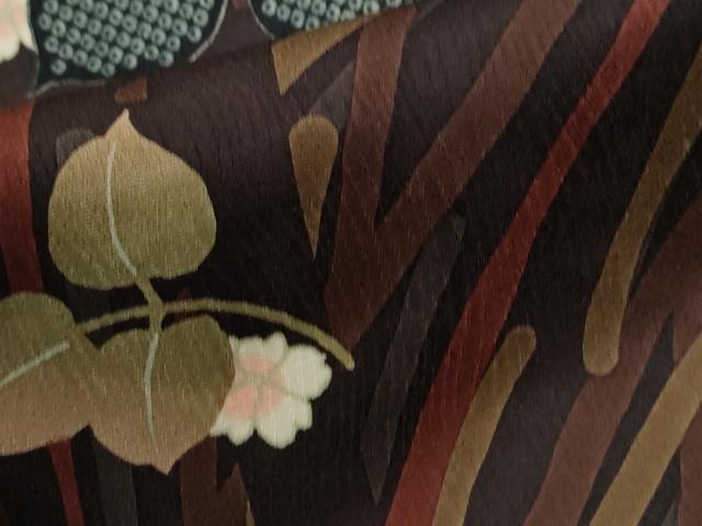 平和屋着物●H・L（アッシュエル）　HENRI-LUC CHAPUIS　小紋　舞花文　金彩　洗える着物　CABC7110yc