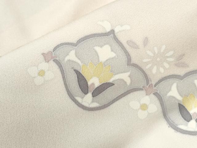 平和屋着物●訪問着　駒刺繍　更紗枝花文　暈し染め　金彩　仮絵羽　正絹　逸品　未使用　CABC7112yc