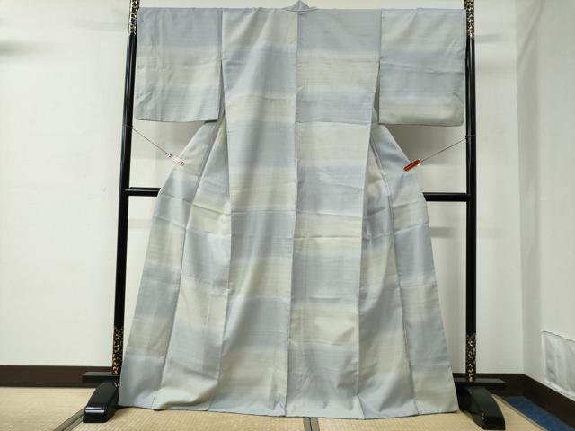 平和屋着物●小紋　霞文　暈し染め　ロング丈　洗える着物　CABC7114yc