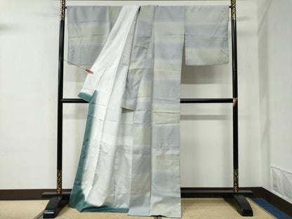 平和屋着物●小紋　霞文　暈し染め　ロング丈　洗える着物　CABC7114yc