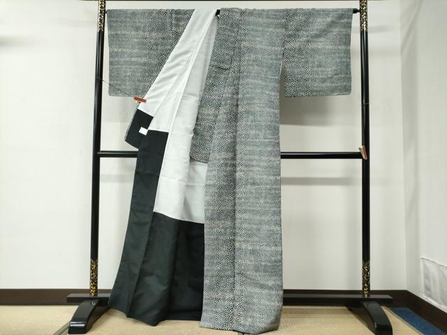 平和屋着物●小紋　霰文　暈し染め　洗える着物　CABC7115yc