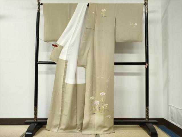 平和屋着物●京加賀友禅　百貫石峰　訪問着　枝花文　暈し染め　正絹　逸品　CABC7119yc