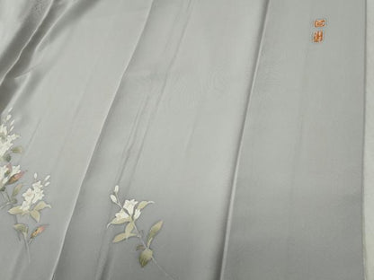 平和屋着物●京加賀友禅　百貫達雄　訪問着　枝花文　暈し染め　正絹　逸品　CABC7120yc