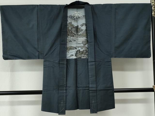 平和屋着物●男性　本場大島紬　アンサンブル　100亀甲　総詰め　正絹　逸品　未使用　CABC7121yc