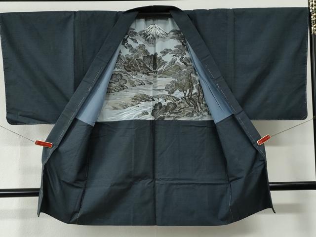 平和屋着物●男性　本場大島紬　アンサンブル　100亀甲　総詰め　正絹　逸品　未使用　CABC7121yc