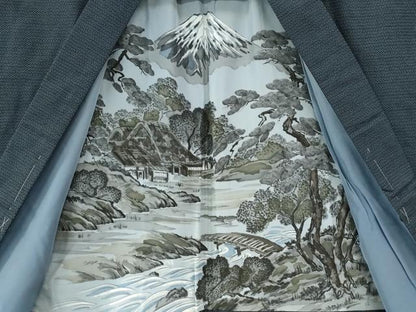 平和屋着物●男性　本場大島紬　アンサンブル　100亀甲　総詰め　正絹　逸品　未使用　CABC7121yc