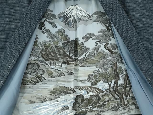 平和屋着物●男性　本場大島紬　アンサンブル　100亀甲　総詰め　正絹　逸品　未使用　CABC7121yc