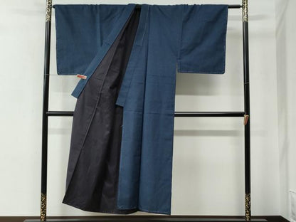 平和屋着物●男性　紬　アンサンブル　120亀甲　総詰め　証紙付き　正絹　逸品　CABC7123yc