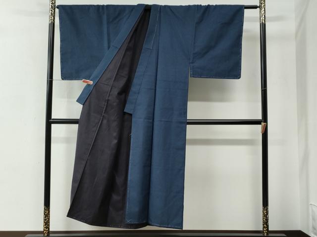 平和屋着物●男性　紬　アンサンブル　120亀甲　総詰め　証紙付き　正絹　逸品　CABC7123yc