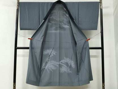 平和屋着物●男性　本場大島紬　アンサンブル・長襦袢セット　100亀甲　総詰め　羽裏・長襦袢：鷹　正絹　逸品　CABC7125yc