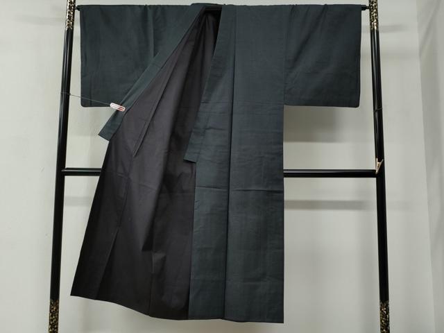 平和屋着物●男性　本場大島紬　アンサンブル・長襦袢セット　100亀甲　総詰め　羽裏・長襦袢：鷹　正絹　逸品　CABC7125yc